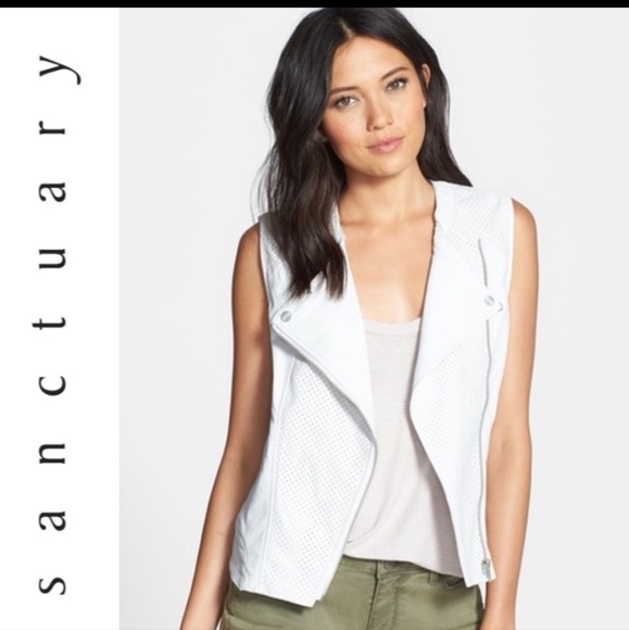 NWT Buy It Now PRICE Sanctuary vegan leather beige cream blush vest - Picture 3 of 10